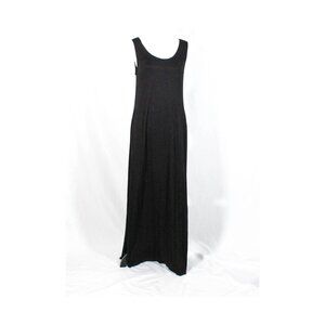 Hot Gal Black Maxi Dress with Side Slits – Size 1X, 2010s Style